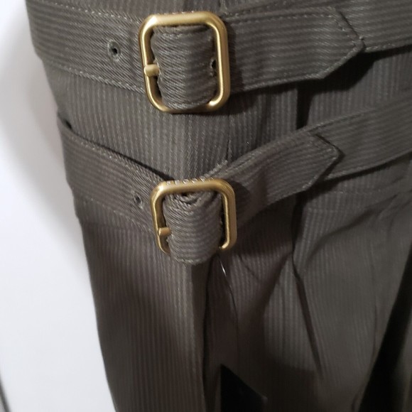 New w/ Defects Marc by Marc Jacobs Military Green Skirt Womens Size 8 Buckles - Picture 6 of 12
